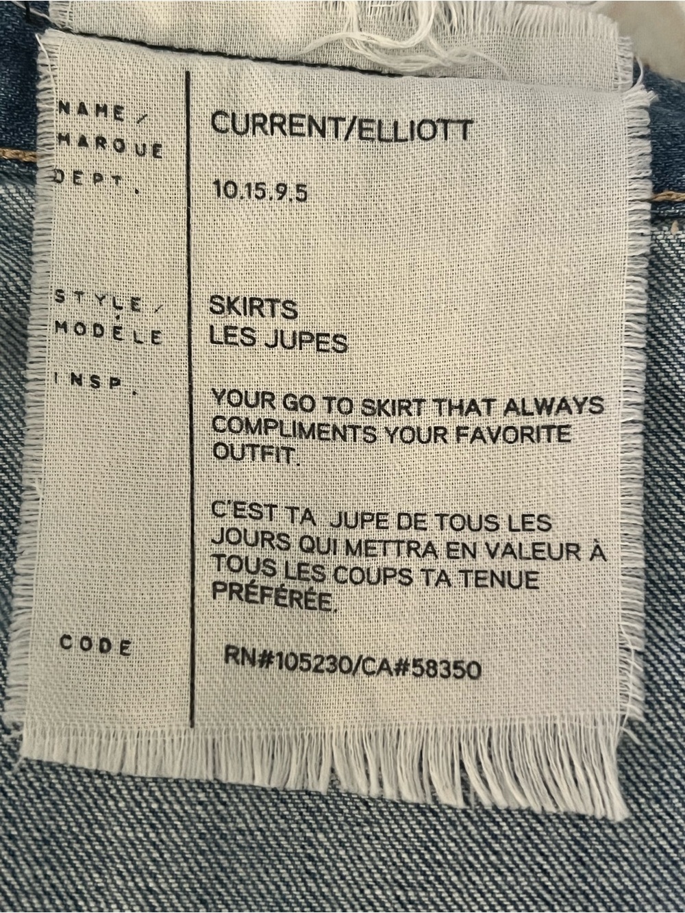 Current Elliott Denim Wrap Skirt Blue Size 1 A-Line Tie Front - Picture 7 of 9